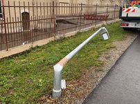 Lichtmast nach einem Unfall Lichtmast nach einem Unfall